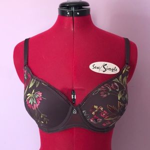 Wacoal Lightly Padded Brown Floral Bra